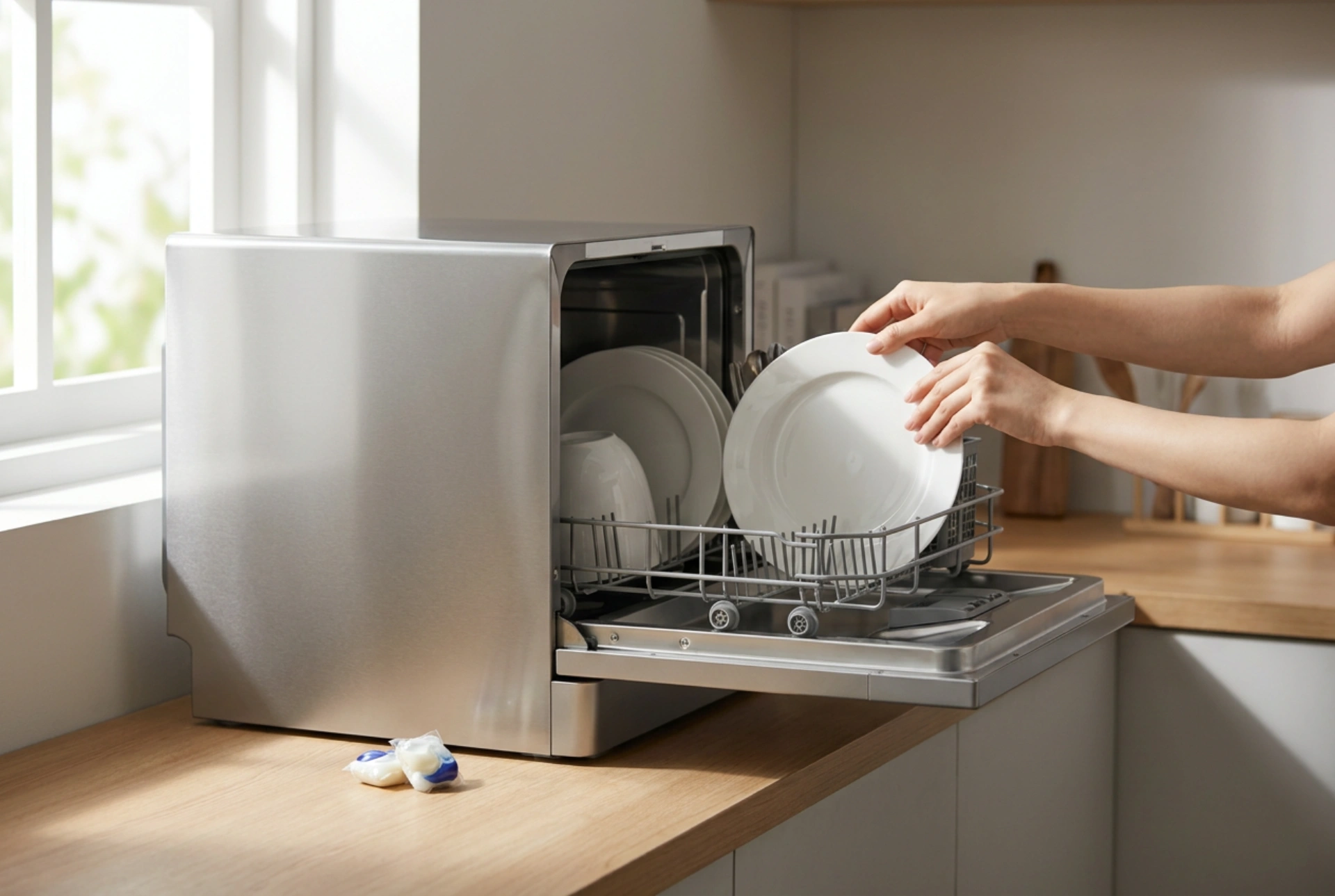 Como usar uma máquina de lavar louça portátil sem problemas de escoamento