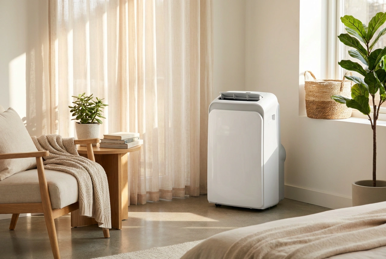 Ar condicionado portátil com função de aquecimento em apartamentos pequenos