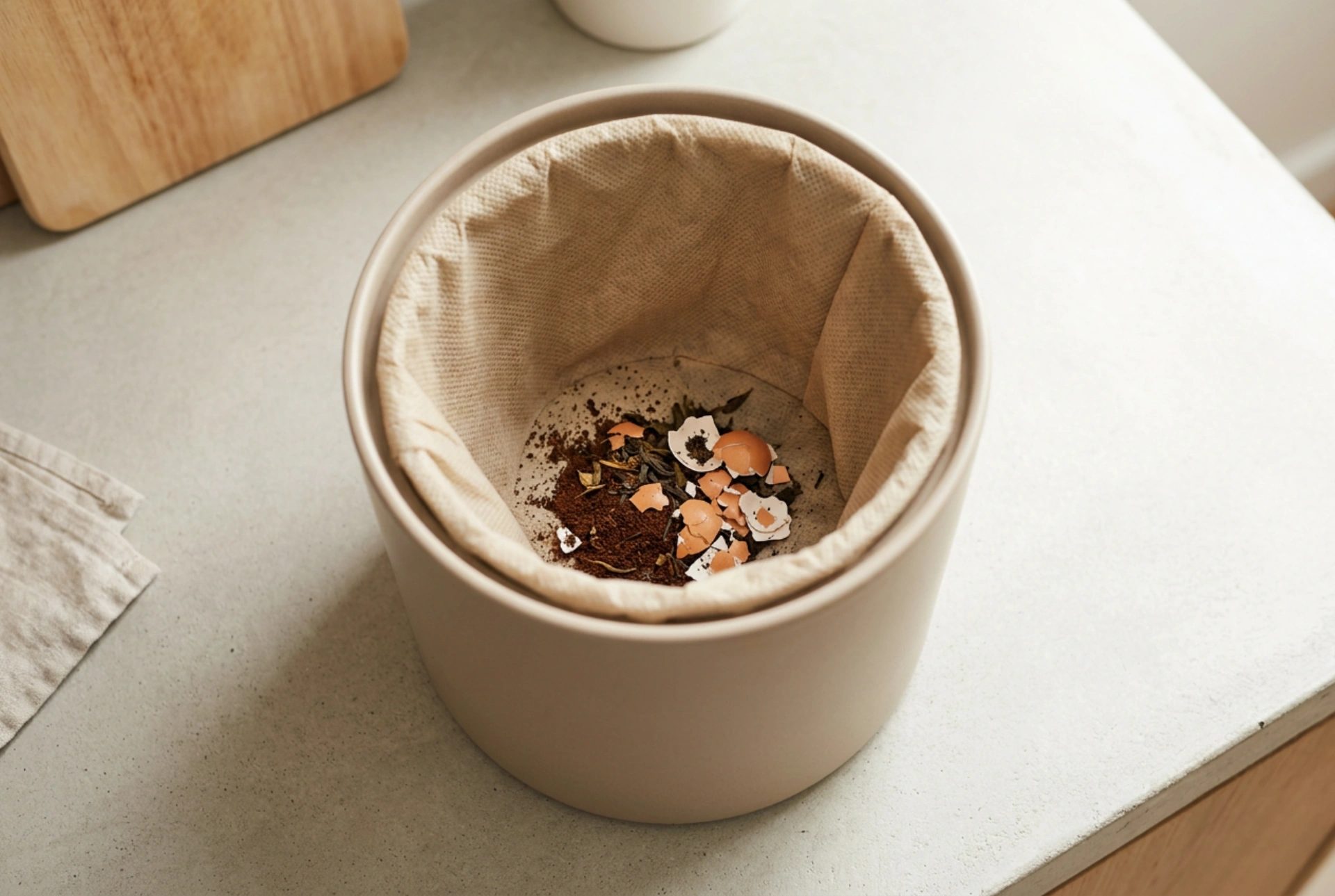 Como usar sacos para resíduos orgânicos para reduzir a humidade e os odores