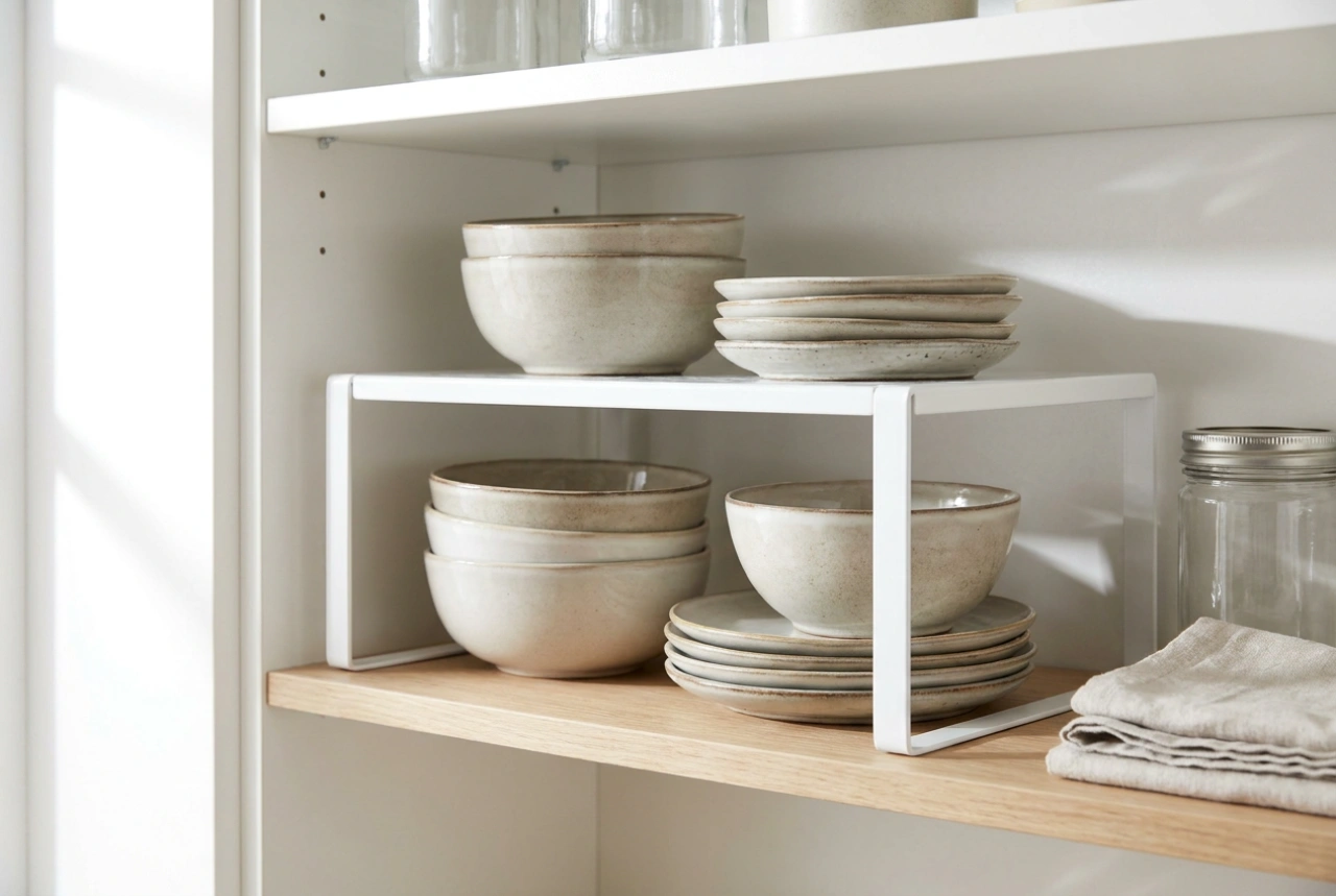 Prateleiras empilháveis para armários: a física por trás da duplicação do espaço vertical