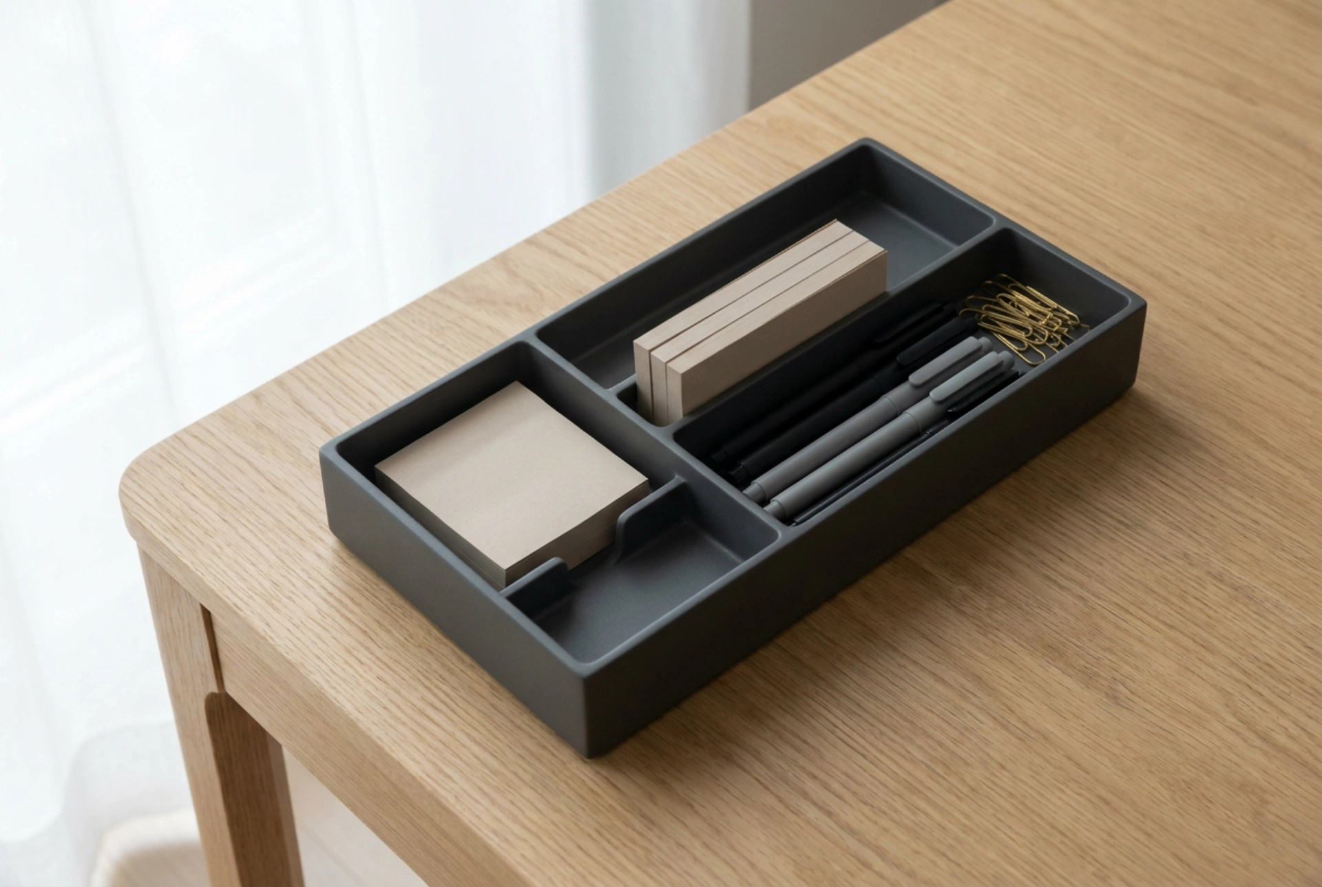 Como manter a organização em um organizador de mesa colorido