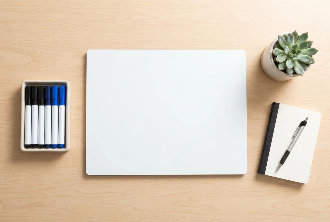 Como manter a organização junto ao quadro magnético de desenho