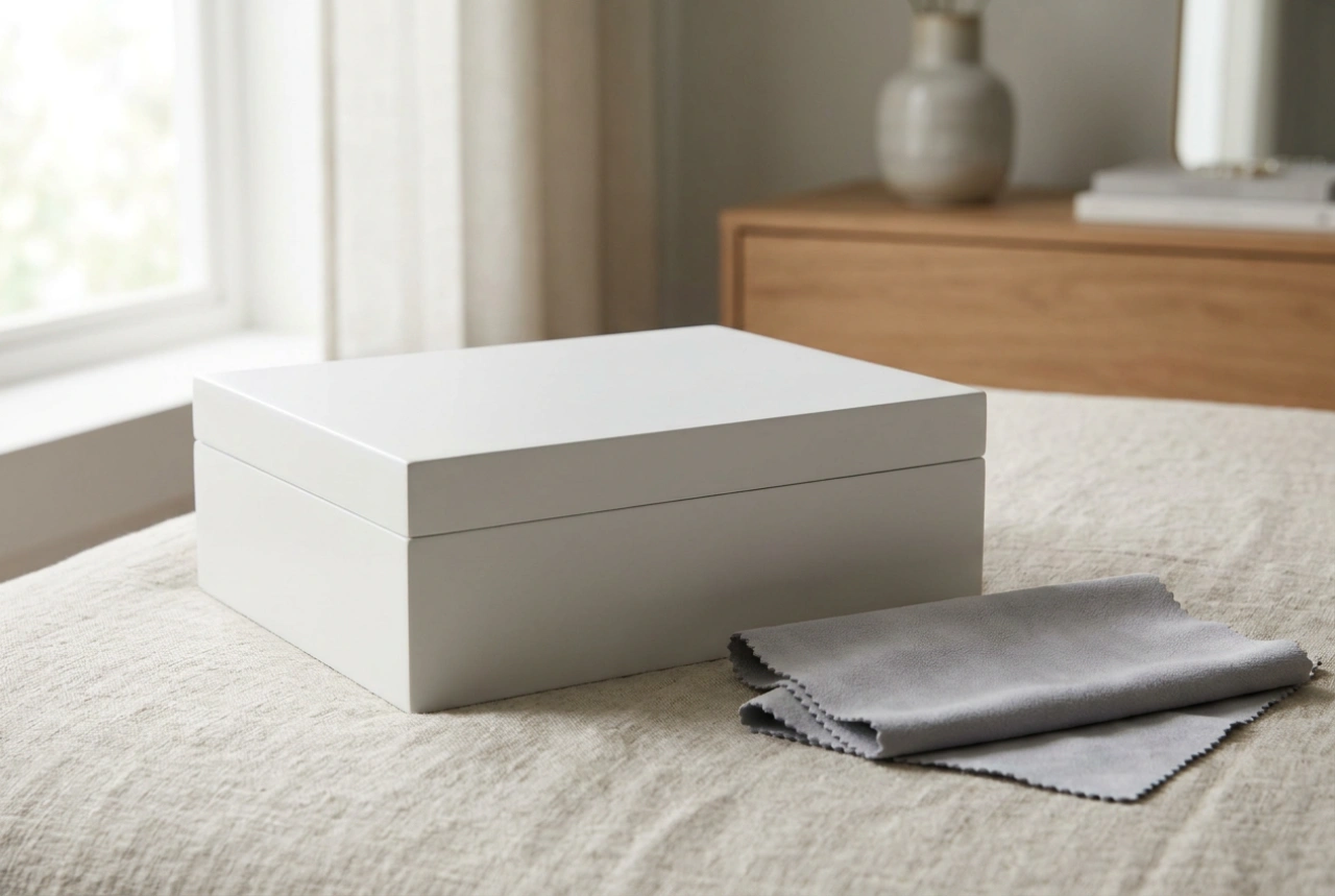Porta-joias branco: métodos científicos para limpar e proteger a superfície
