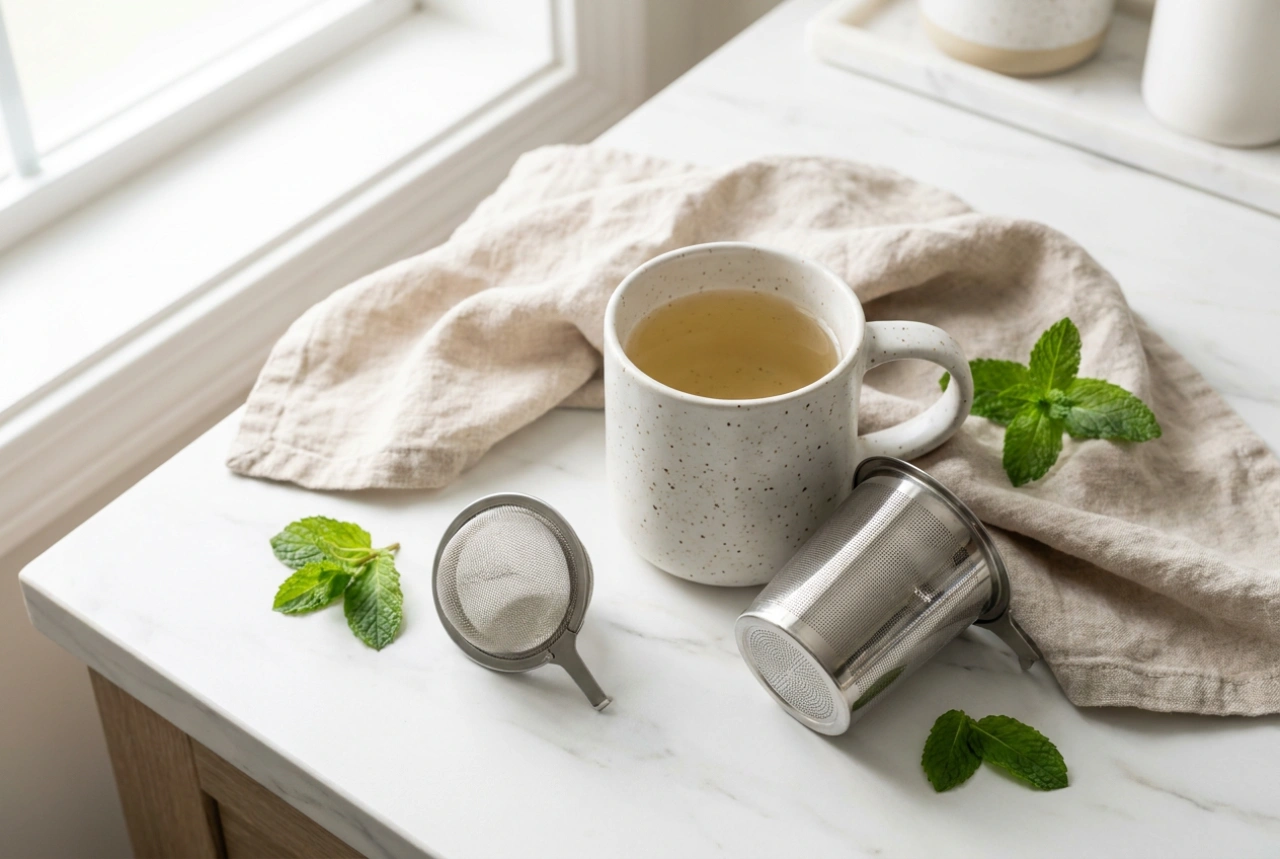Como limpar uma caneca térmica com infusor após o chá