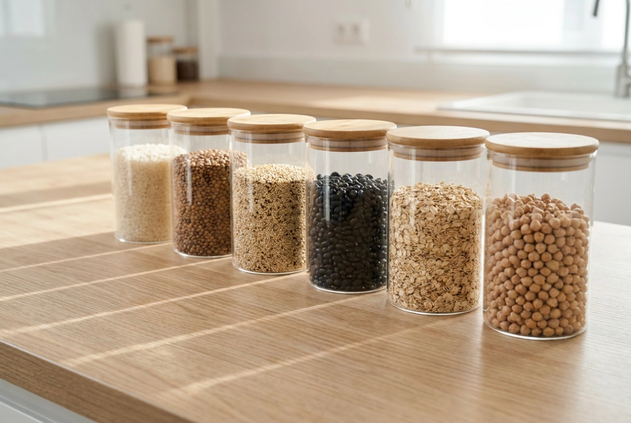 Como escolher recipientes para alimentos secos de acordo com a rotina da sua cozinha