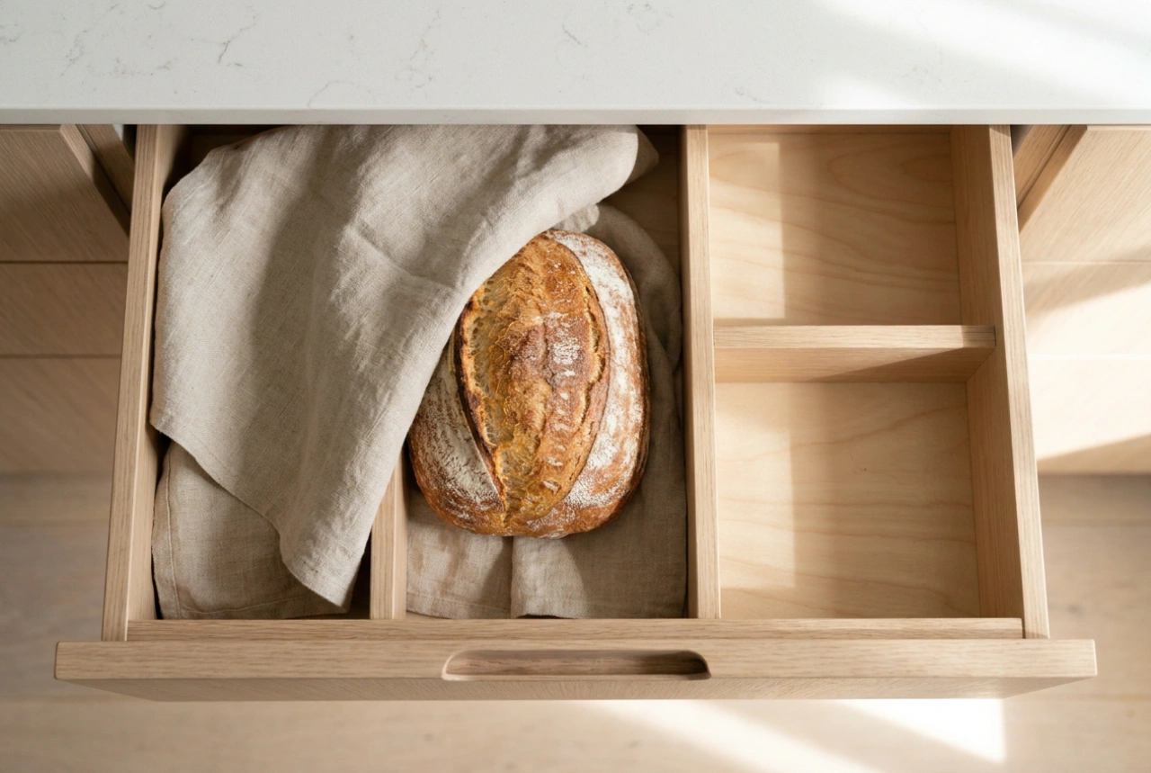 Como guardar pão em organizadores de gaveta sem acumular humidade
