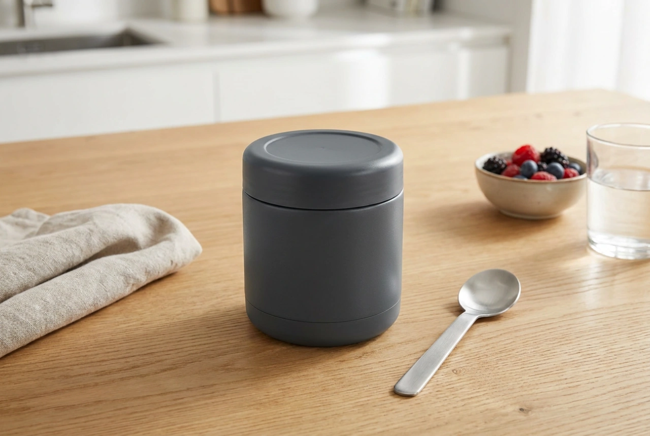 O método correto para usar o frasco térmico e manter a comida quente por horas