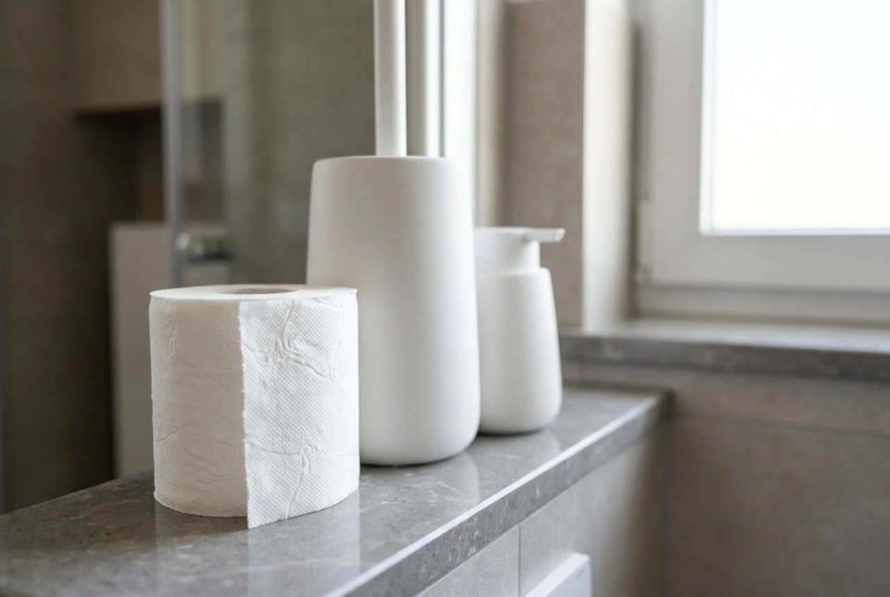 Como limpar e conservar a escova sanitária com suporte para papel