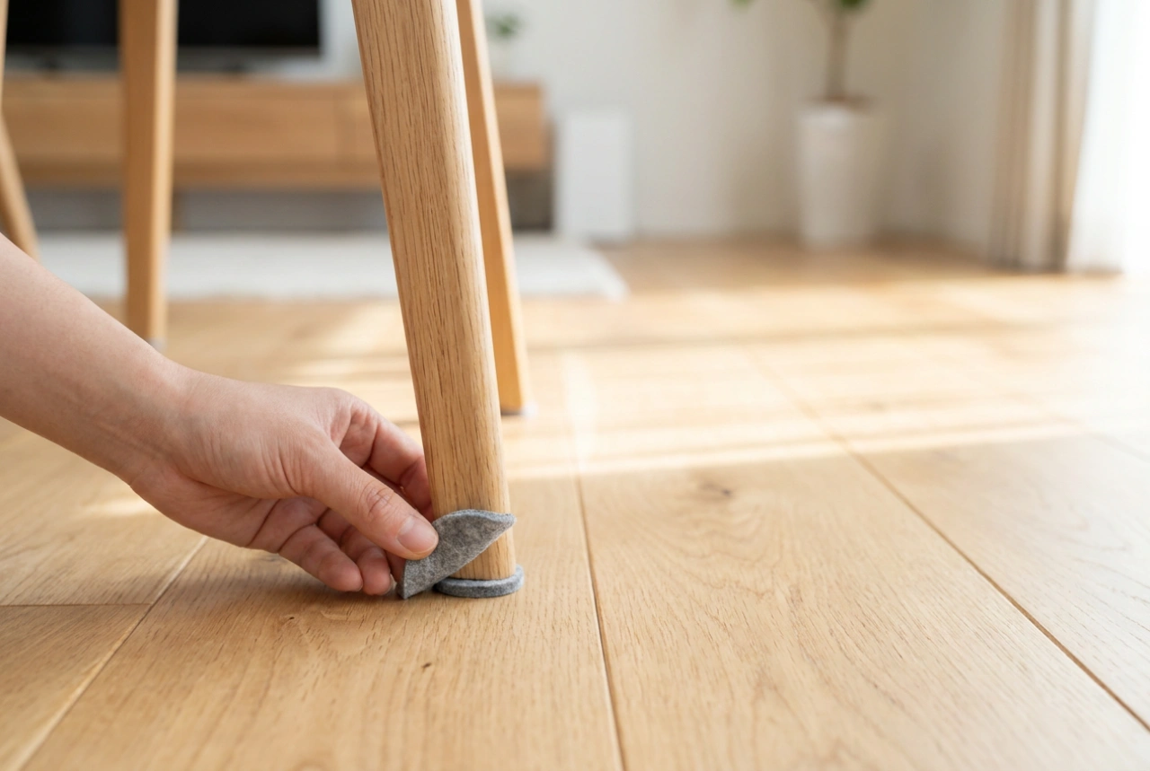 Como usar protetores de feltro em cadeiras para proteger o piso