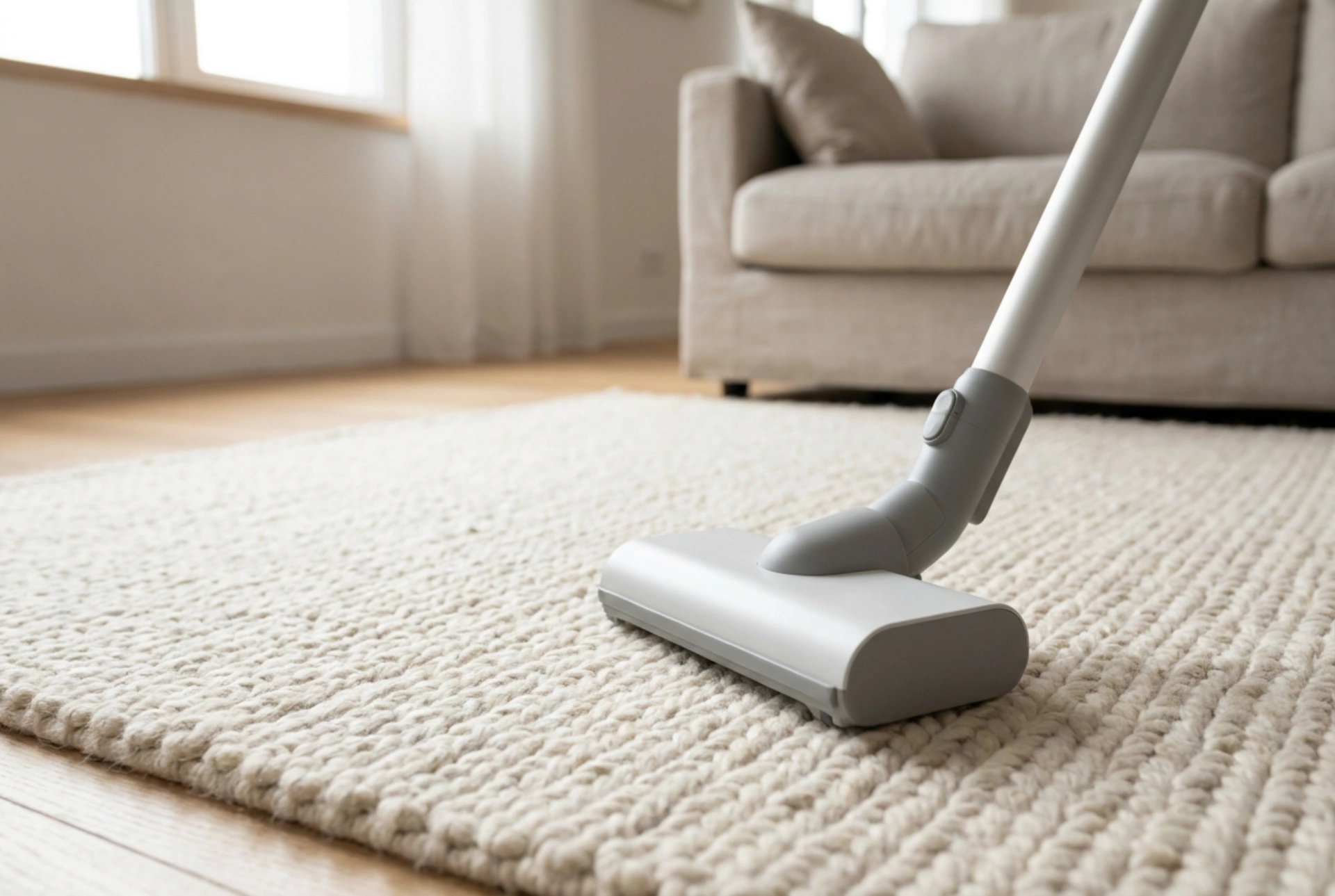 Como aspirar pelos de animais de carpetes e sofás com um aspirador vertical