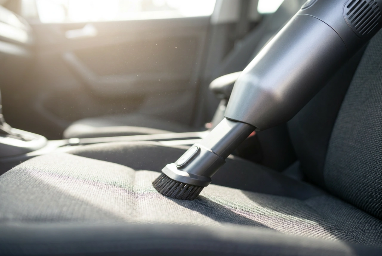 Como limpar o carro detalhadamente com um aspirador de mão