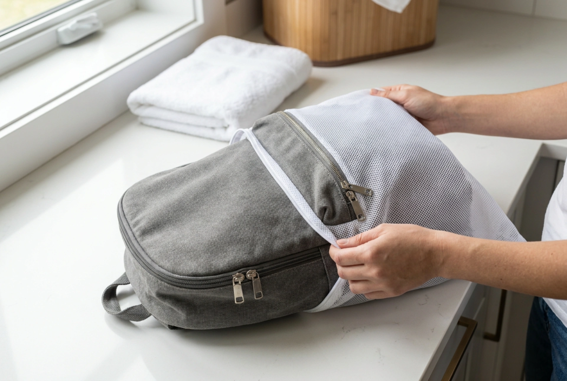 Como lavar mochila na máquina sem deformar as alças ou danificar os fechos