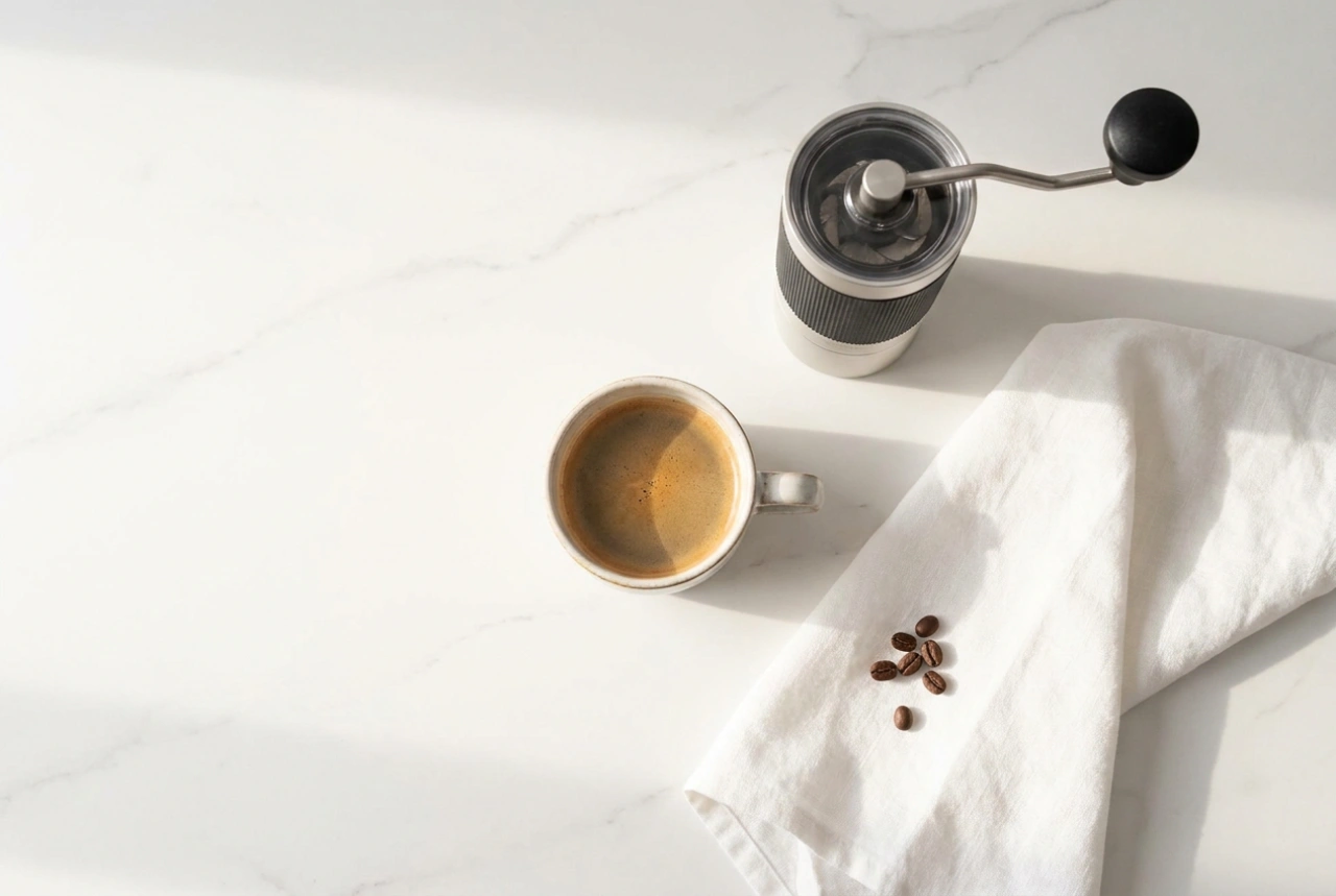 Manutenção da cafeteira de filtro com moedor para evitar o odor a mofo
