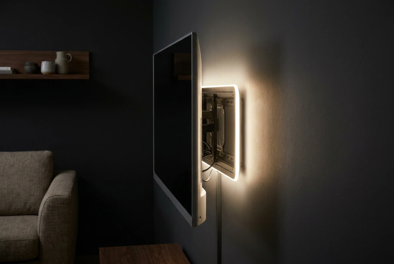 Como ajustar a iluminação traseira LED da TV para o conforto visual