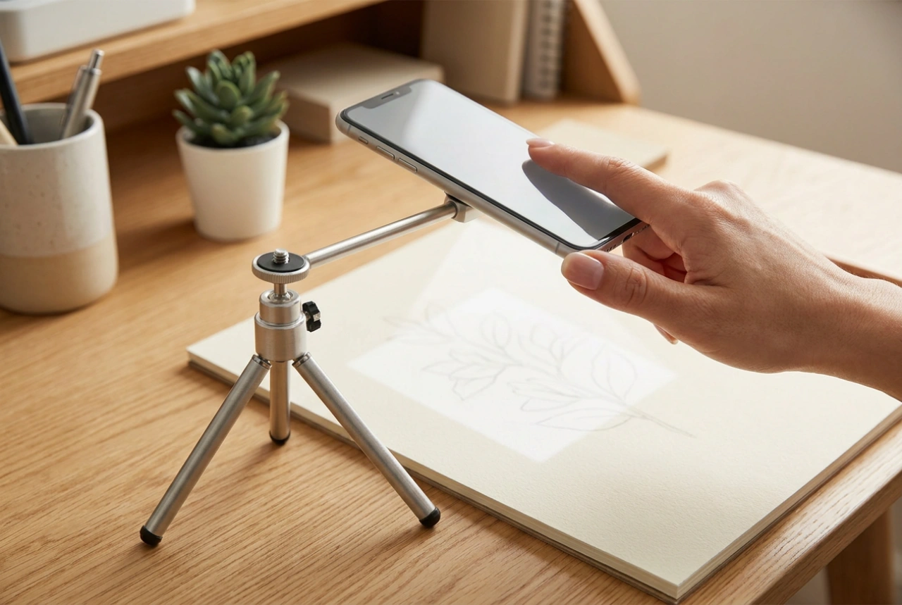 Como usar um smartphone como projetor para desenhar contornos