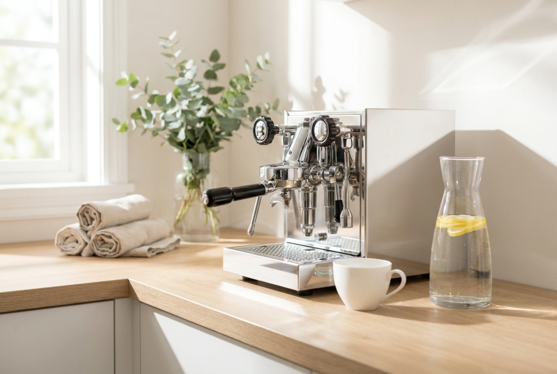 Como limpar a máquina de café expresso com moedor e depósito de leite