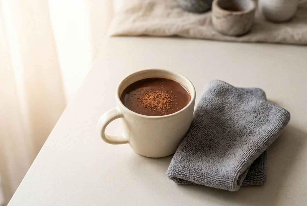 Como limpar a máquina de café com função de chocolate após bebidas densas