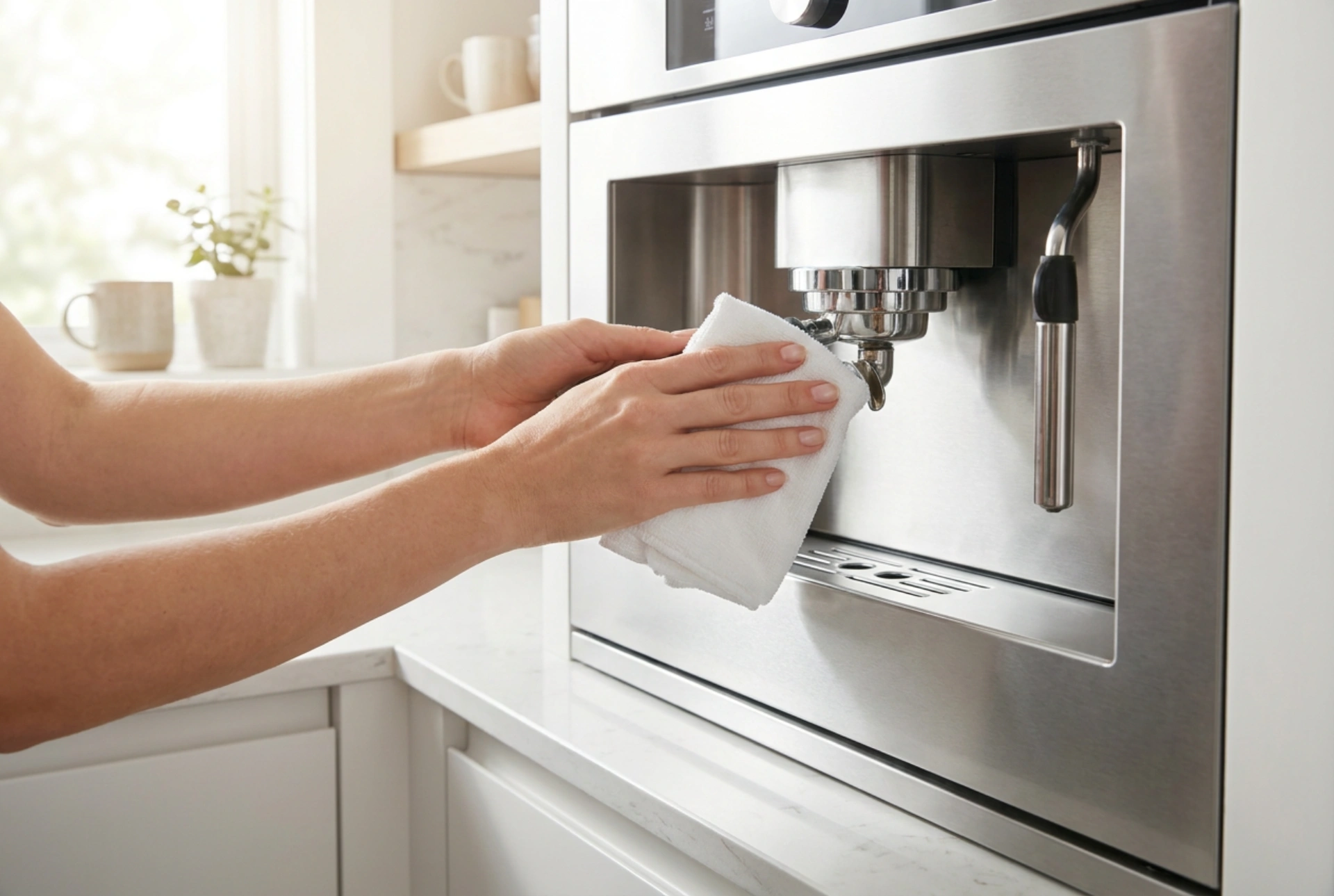 Como limpar com segurança a máquina de café de encastrar