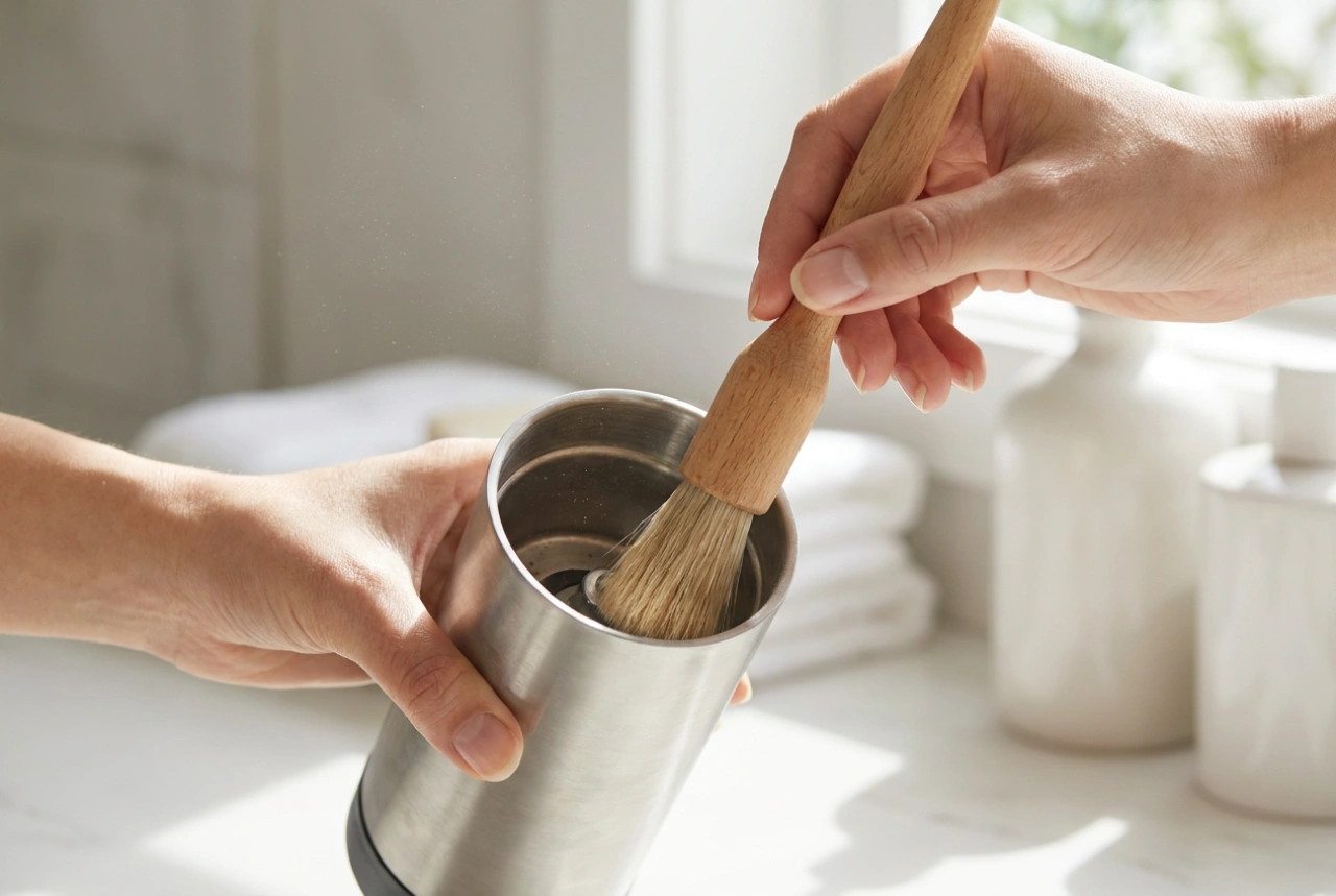 Como remover o pó de café do moedor sem desmontar o mecanismo