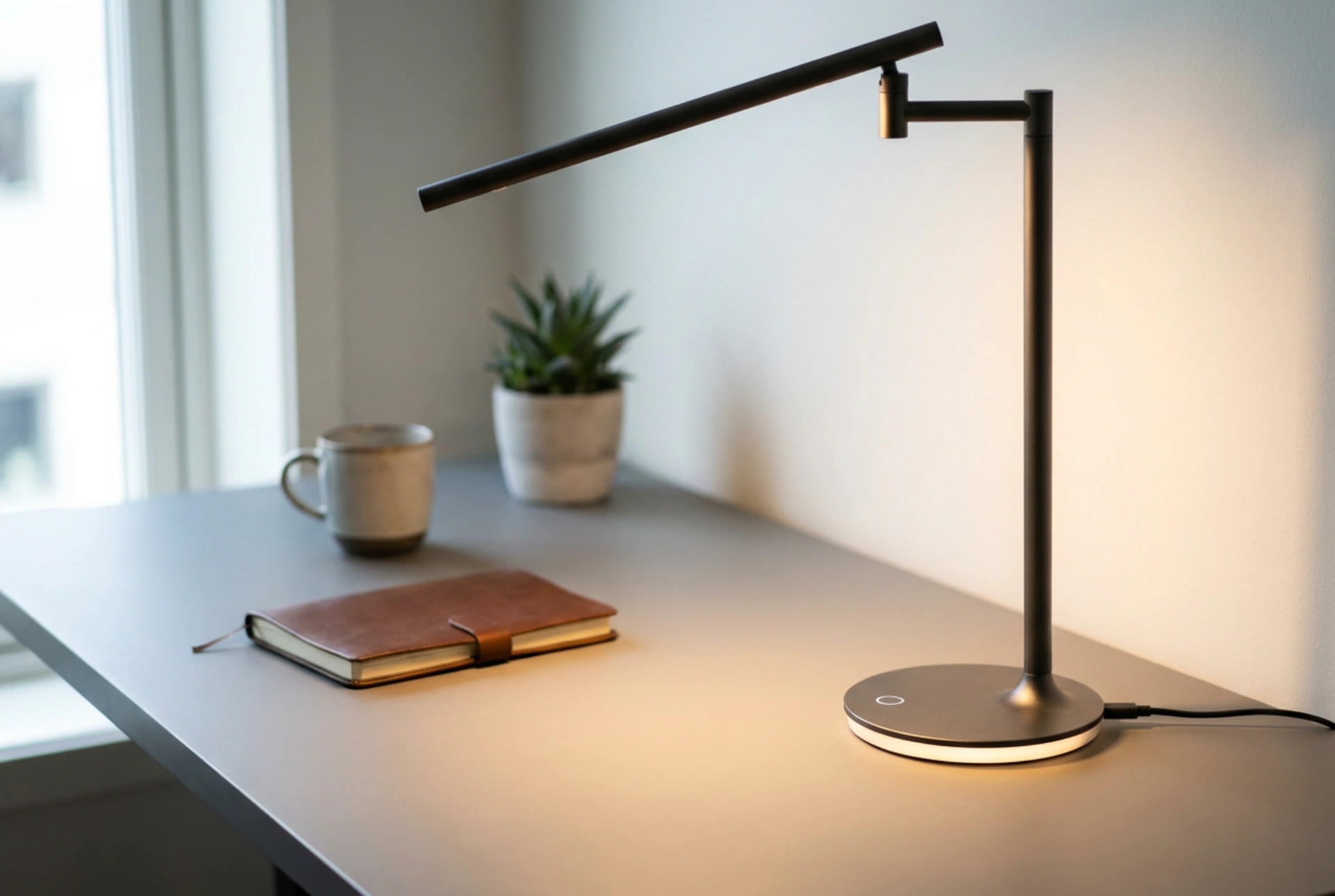 Luminárias de mesa LED: temperatura de cor, regulação e conforto visual