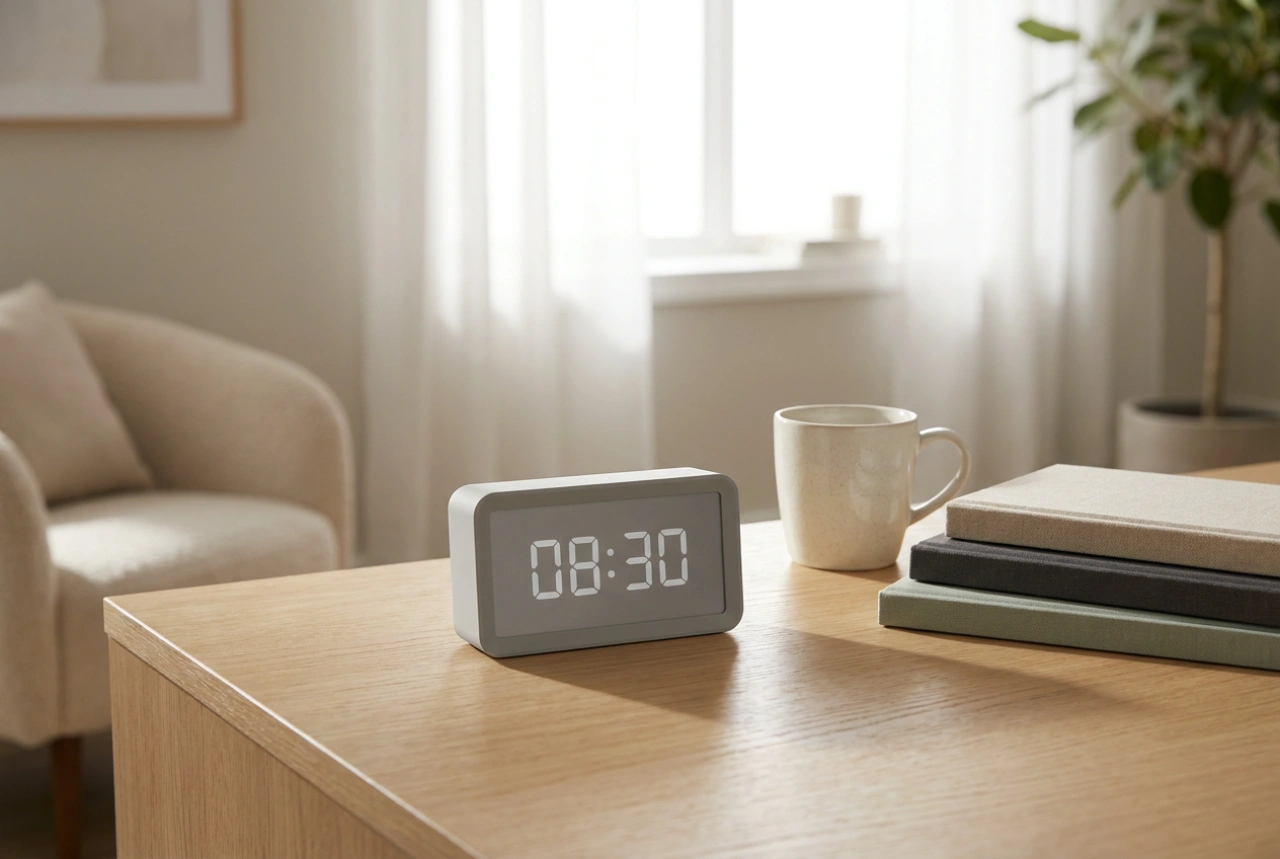 Como configurar o relógio digital de mesa para evitar distrações