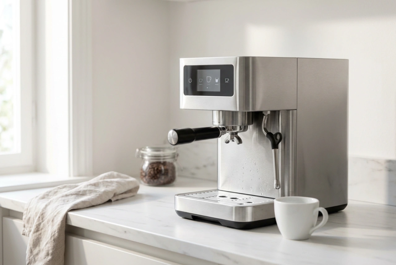 Como limpar o tubo de leite da máquina de café expresso após o uso