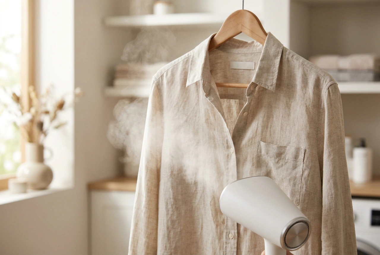 Como passar roupas com vaporizador de forma eficaz sem pressionar o tecido