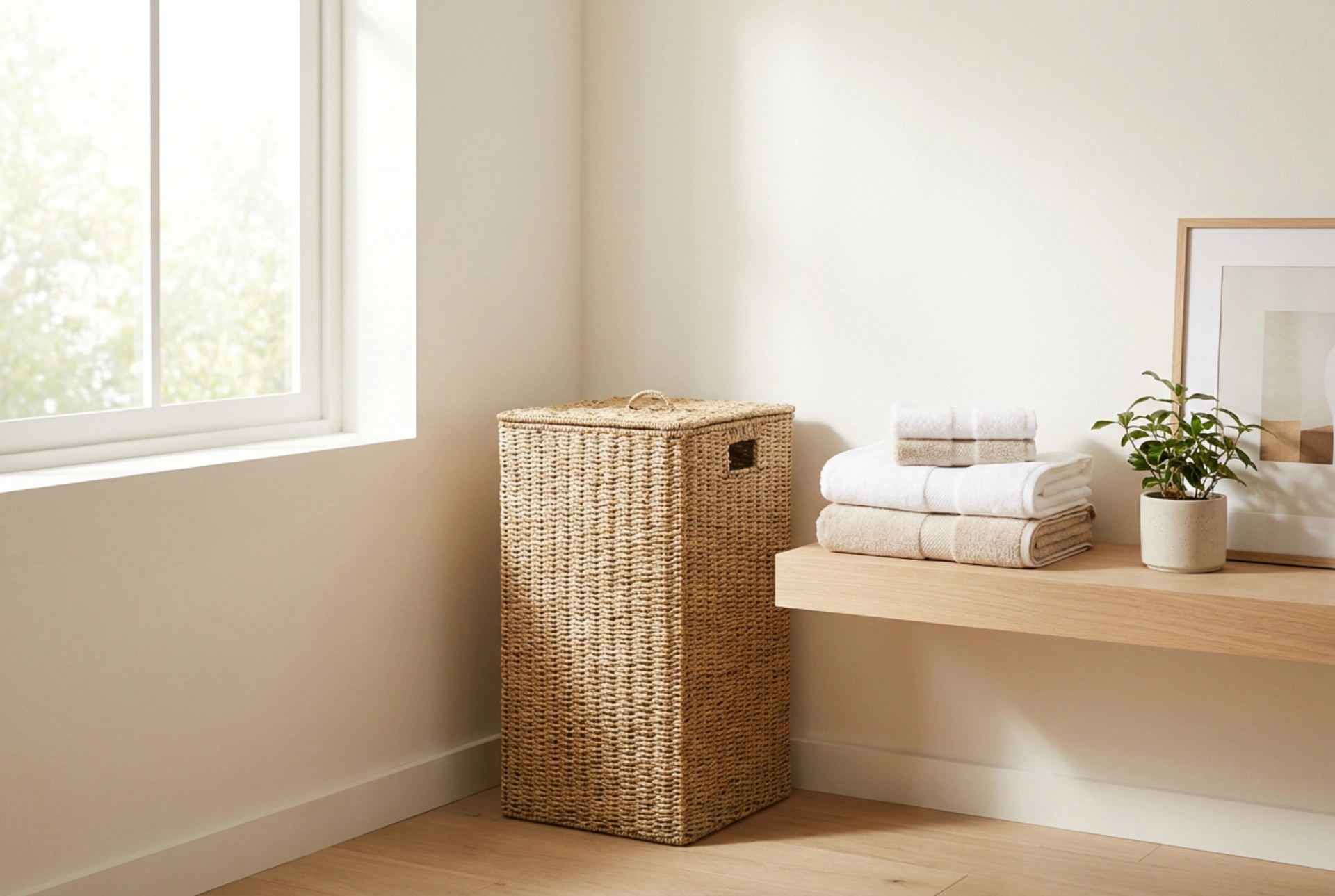 Como organizar o cesto de roupa suja num apartamento pequeno
