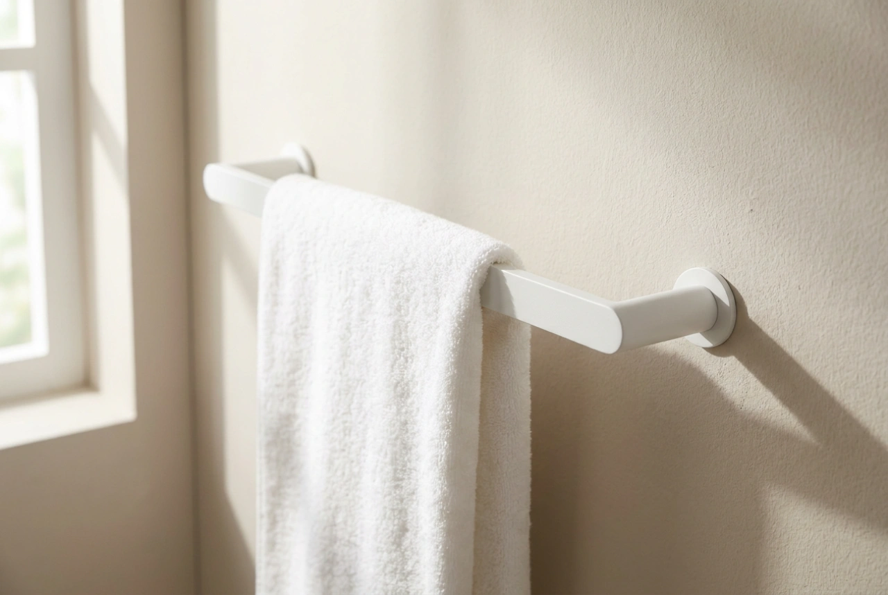 Como manter o porta-toalhas branco livre de manchas e marcas de água