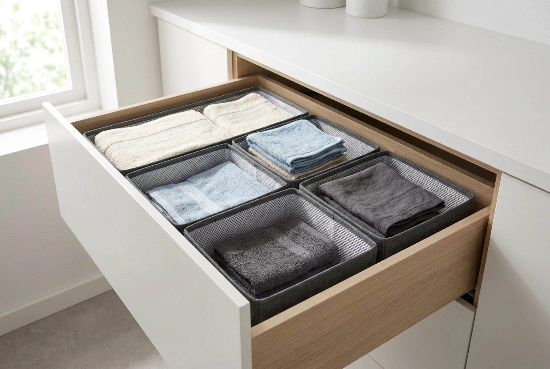 Cesto de roupa para gaveta: organizacao e triagem eficiente