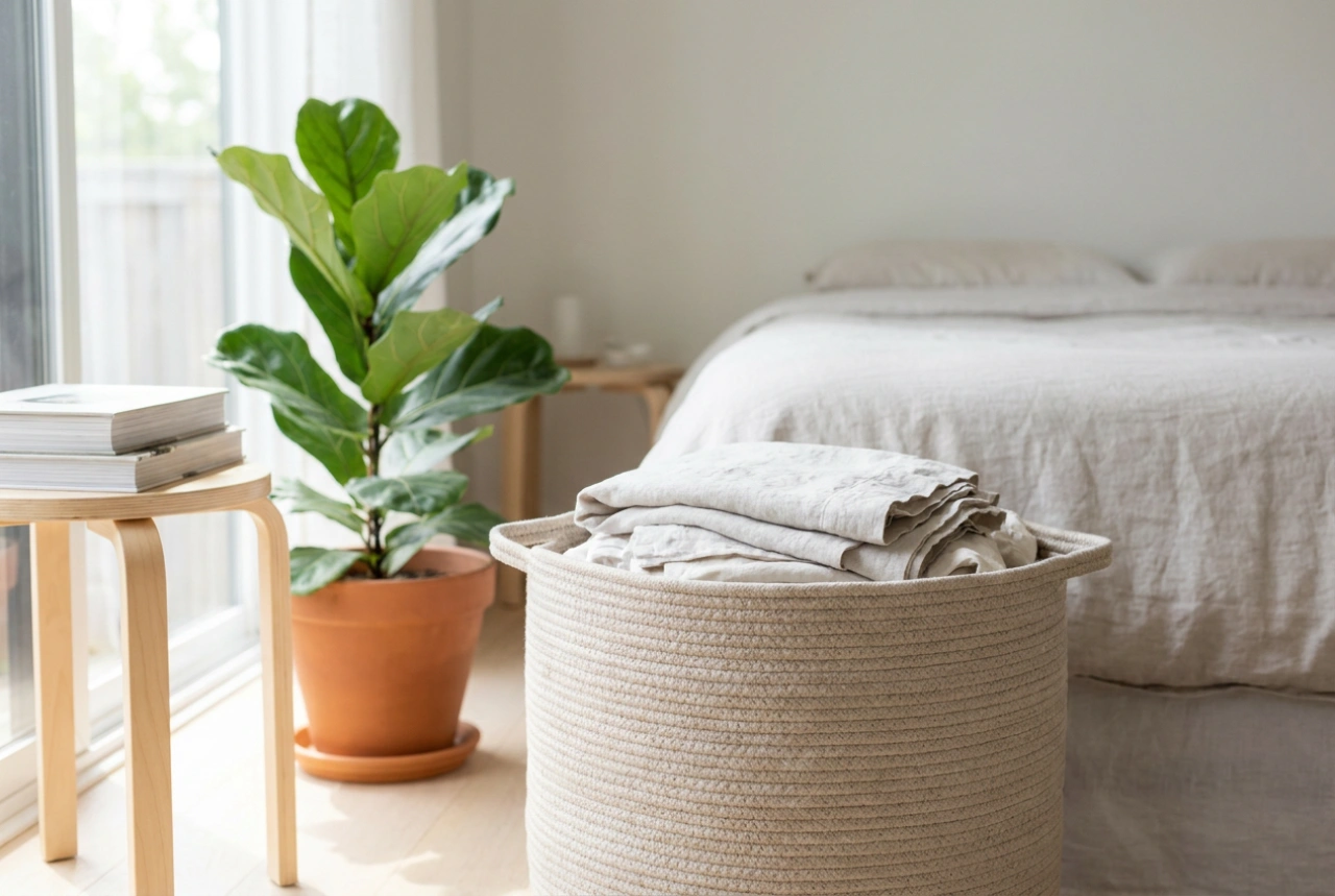 Cestos de roupa elegantes: como integrar a organização na decoração sem comprometer a estética