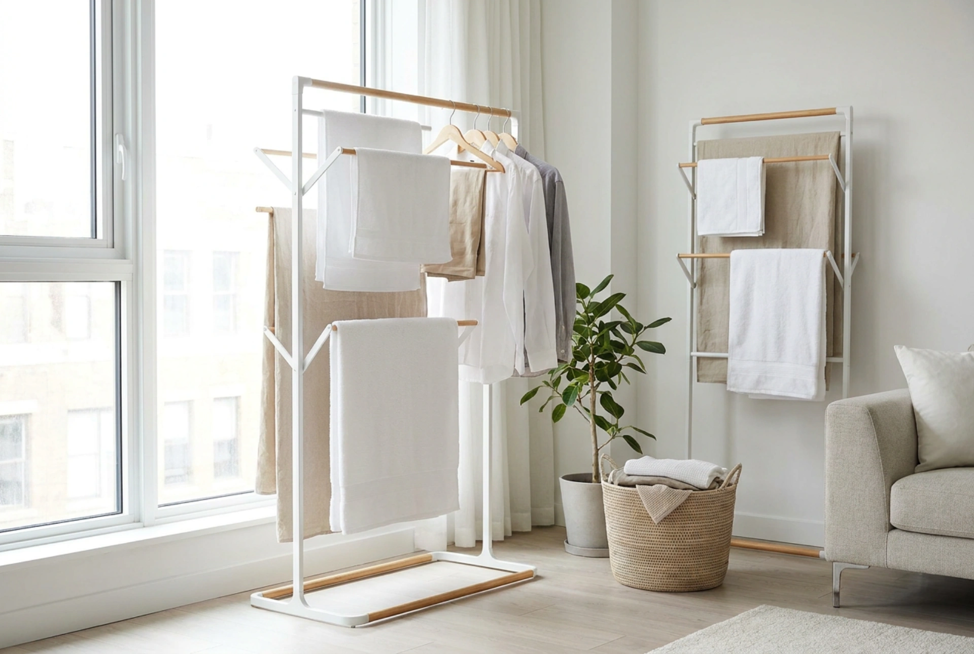 Estendal vertical: a solução eficiente para secar roupa em apartamentos pequenos