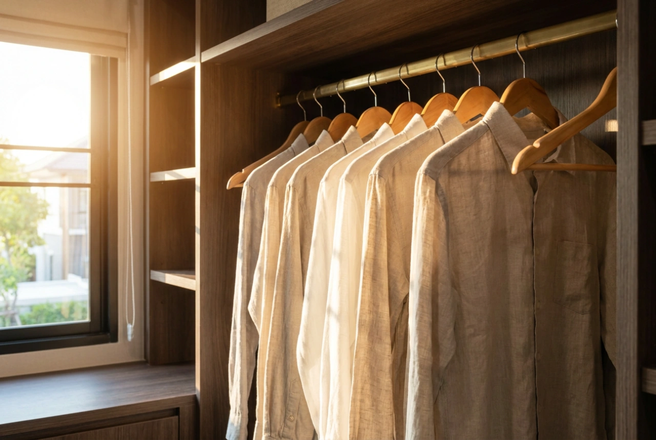 Como escolher cabides para o roupeiro para que a roupa se amarrote menos