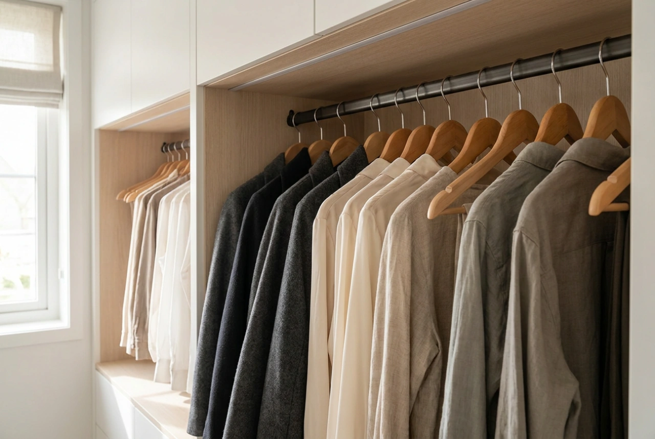 Como escolher cabides para o guarda-roupa para não deformar as roupas