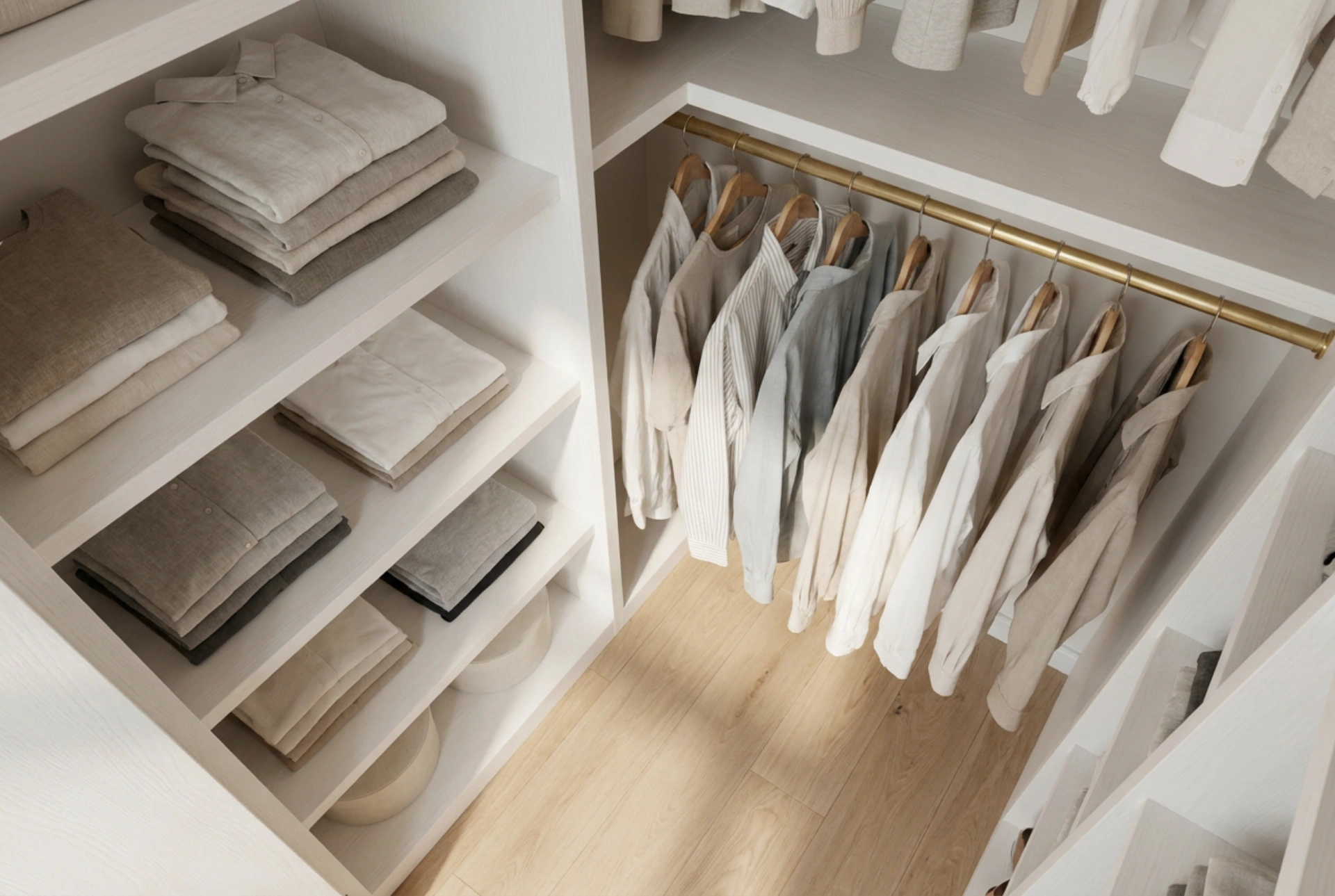 Como dimensionar o guarda-roupa: medidas para prateleiras, varões e circulação