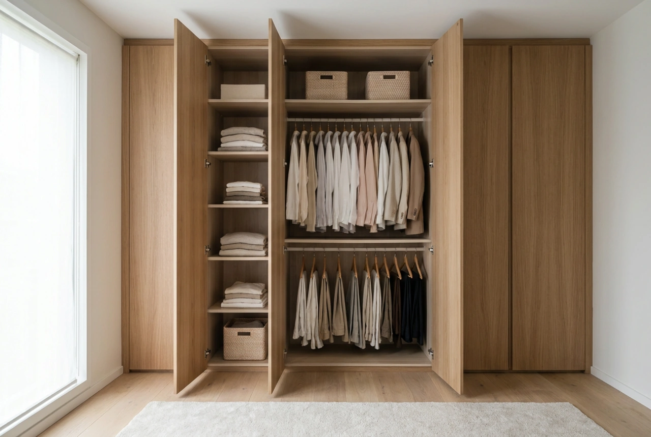 Armários com portas de bater: a ciência da ergonomia e do acesso total ao interior