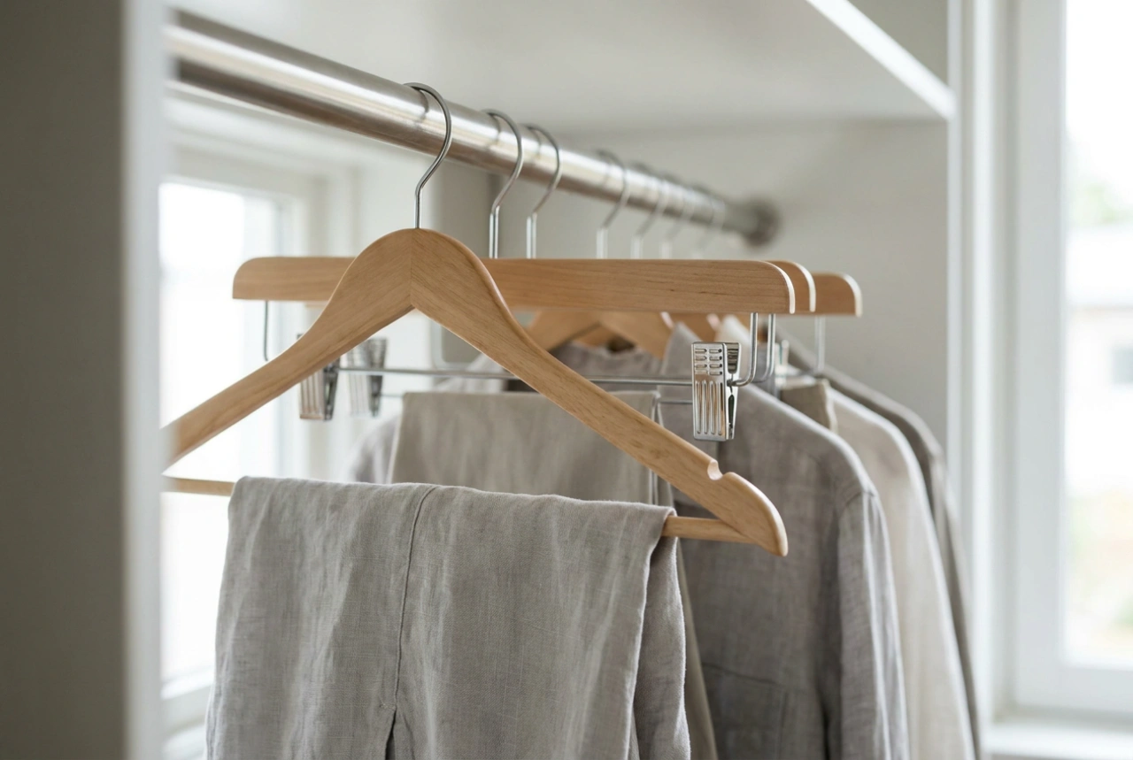 Como utilizar cabides com molas para organizar o seu roupeiro de forma eficiente