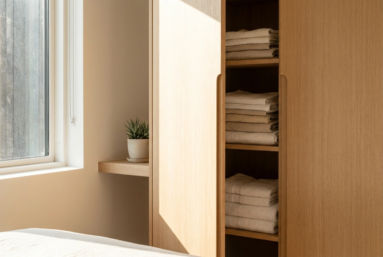 Como otimizar o guarda-roupa de canto no quarto sem perder o conforto