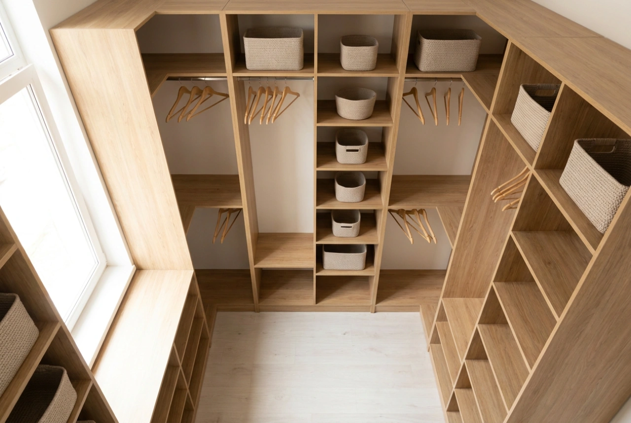 Como organizar closets modulares para facilitar a alteração do layout
