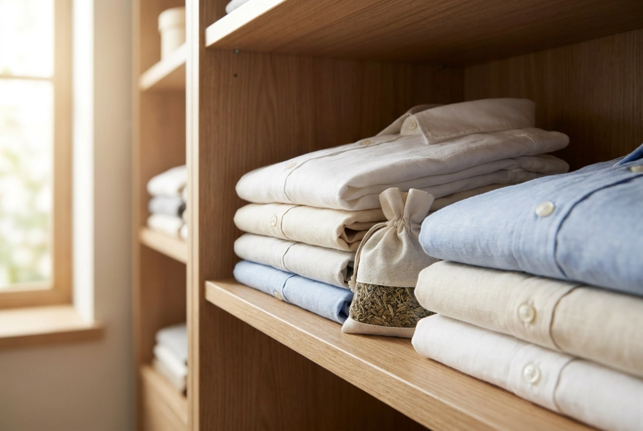 Como usar saquetas perfumadas no armário para não saturar as roupas