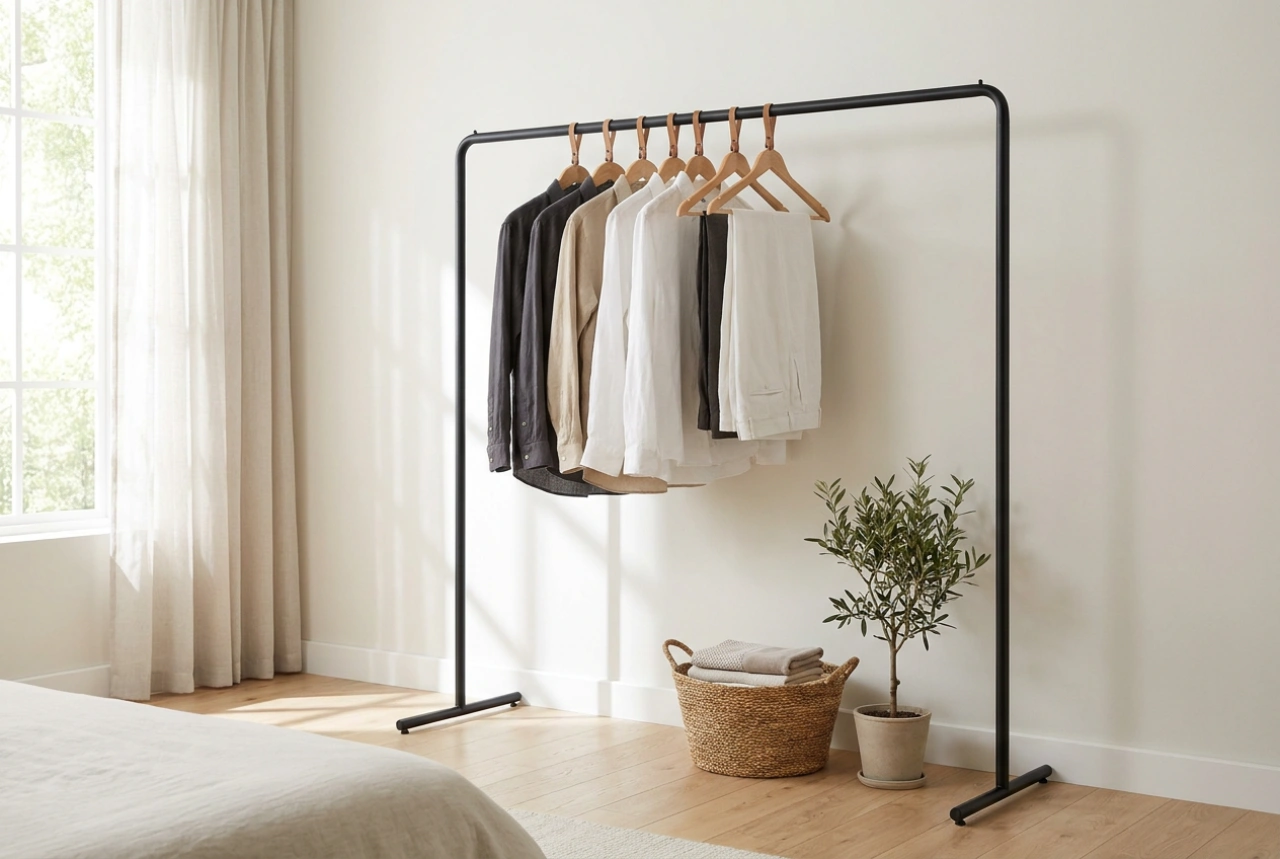 Araras de roupas resistentes e as regras para uma carga segura