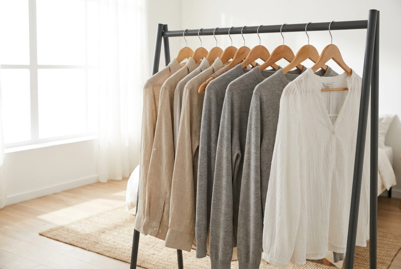 Como o suporte de cabides para armário ajuda a planejar conjuntos de roupa