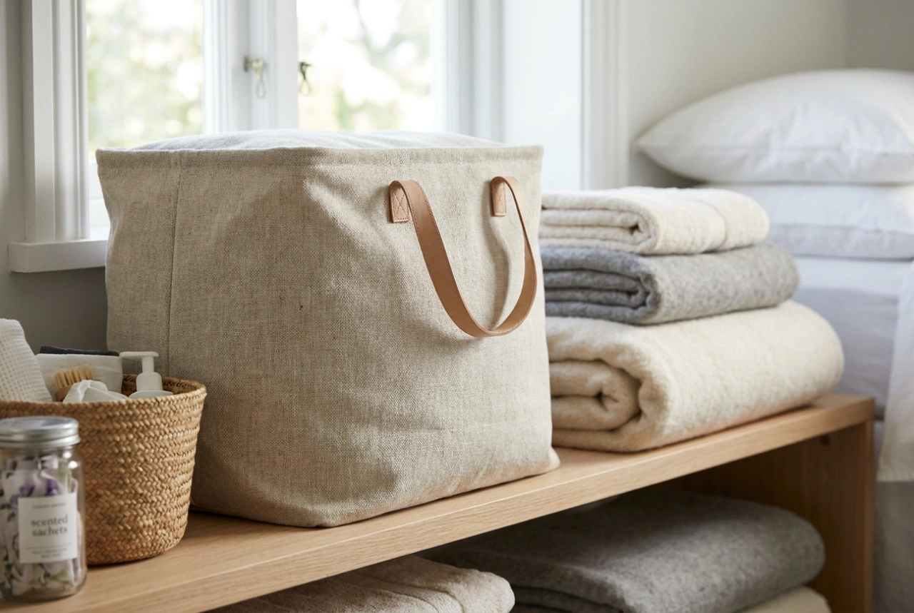Como usar sacos de armazenamento para guardar a roupa de outra estação