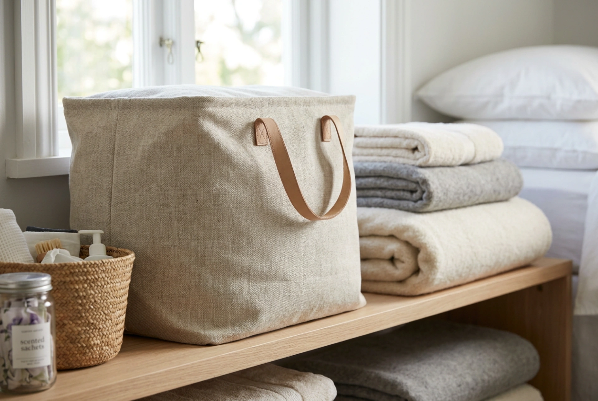 Como usar sacos de armazenamento para guardar a roupa de outra estação