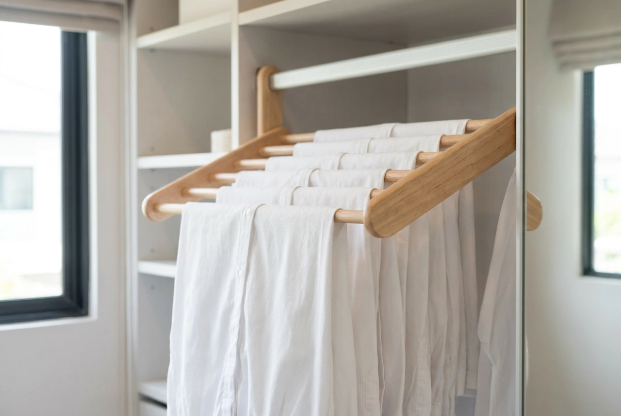 Cabide para várias camisas e métodos científicos para ganhar espaço no roupeiro