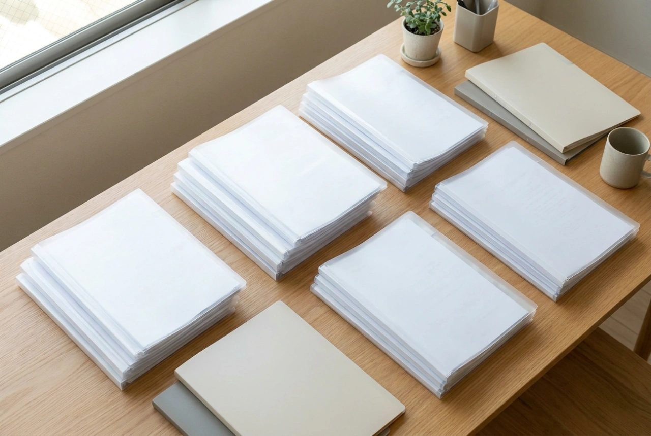 Como usar capas rígidas para documentos no arquivo doméstico