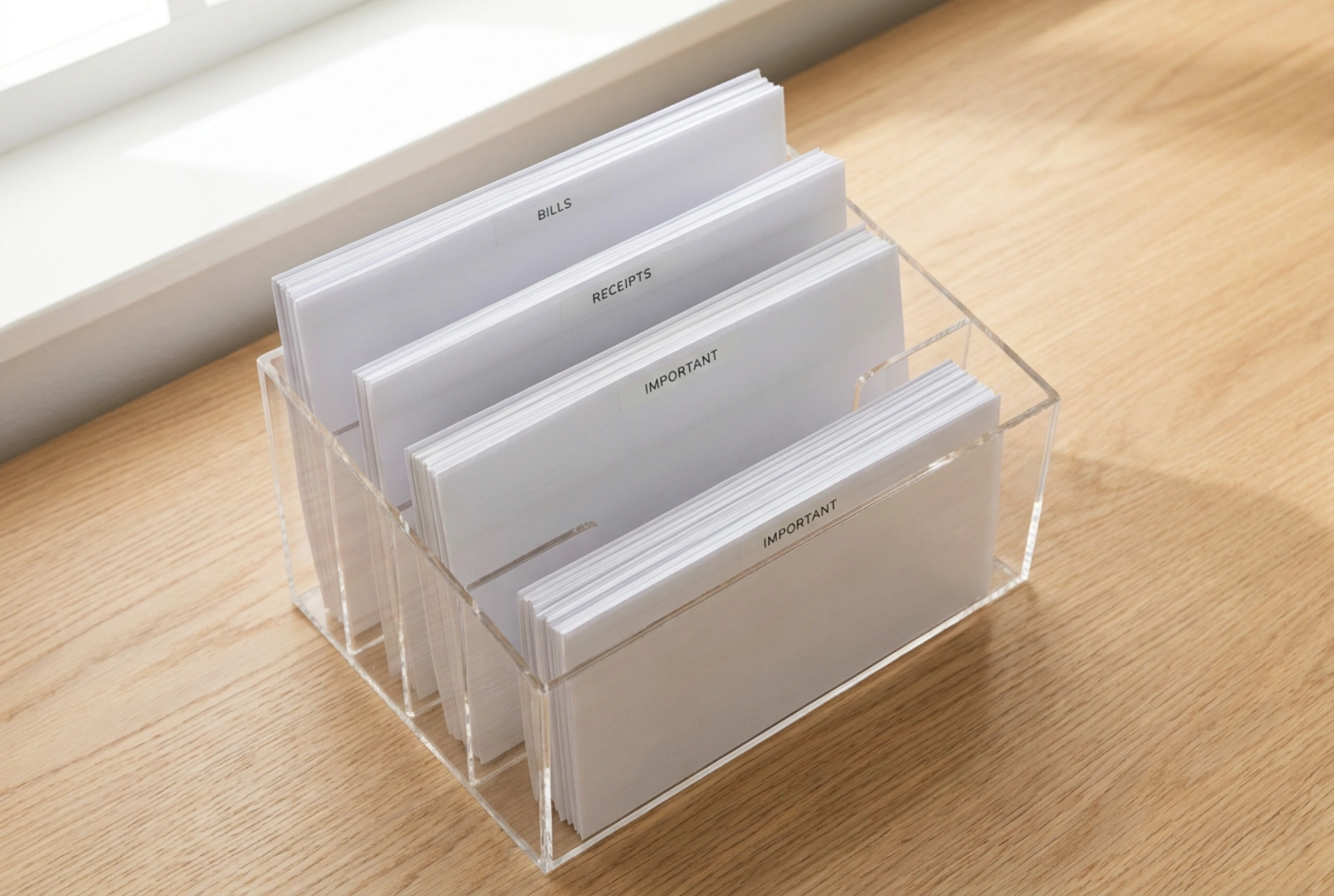 Como organizar documentos domésticos em pastas de plástico
