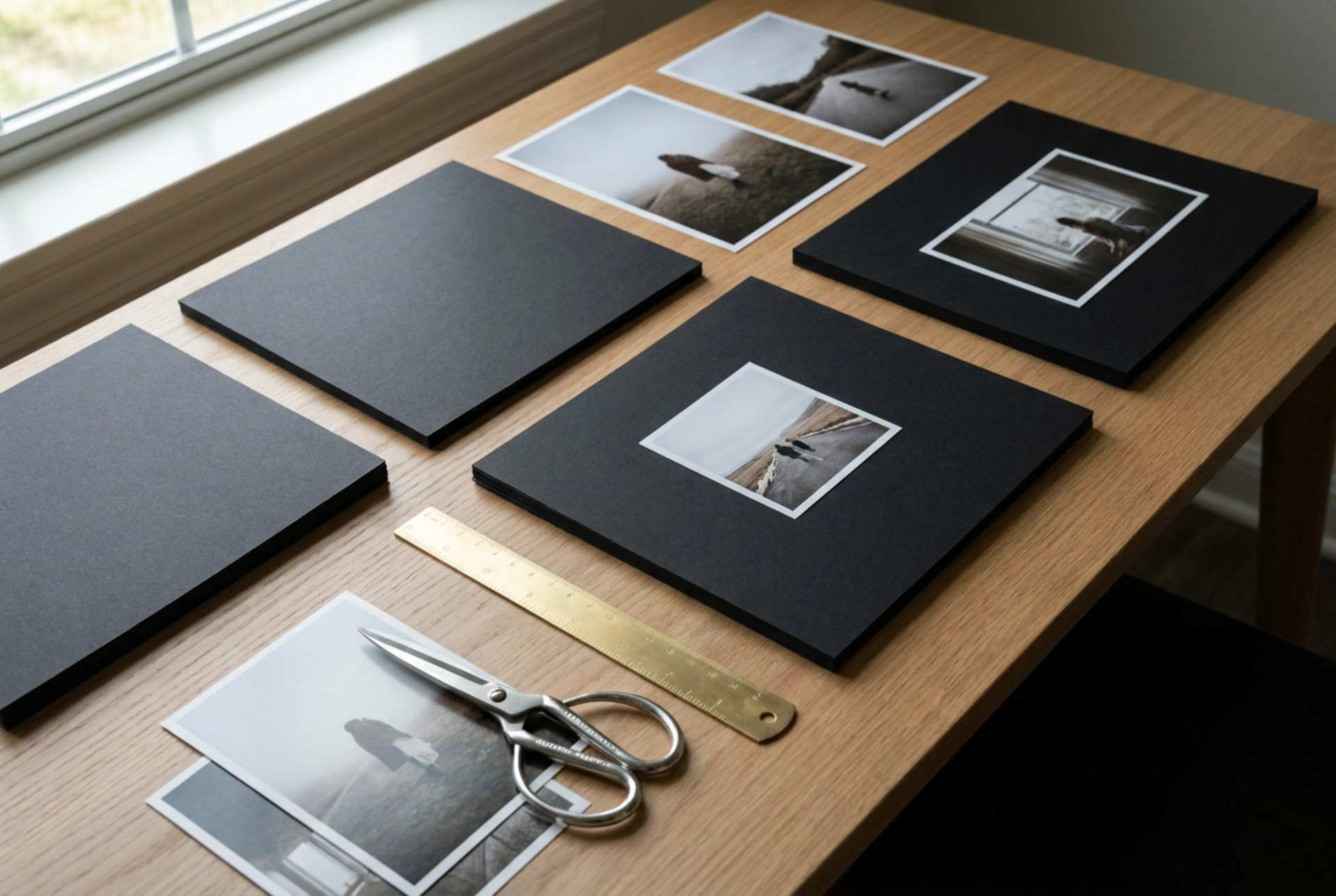 Como planear a disposição de fotos em álbuns de páginas escuras