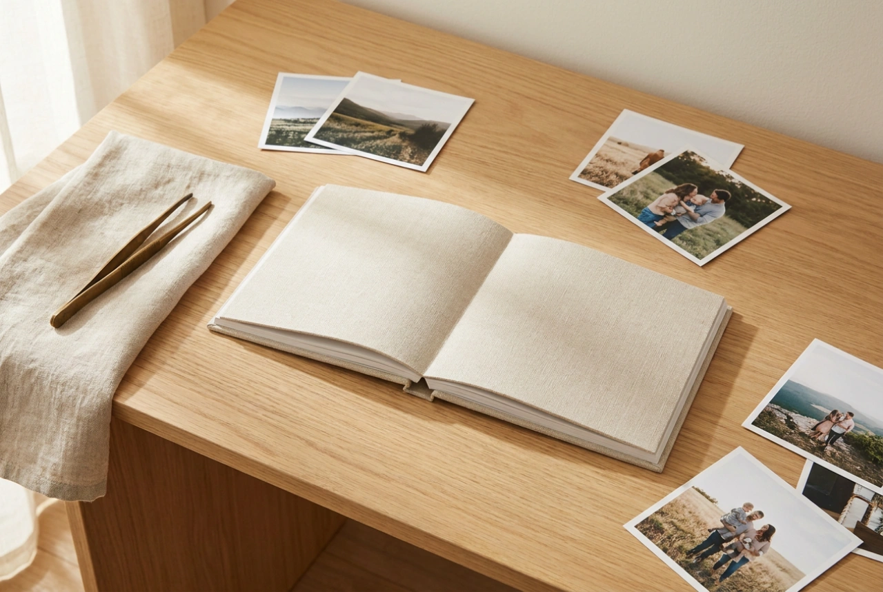 Como organizar e colar fotos num álbum personalizado de forma duradoura
