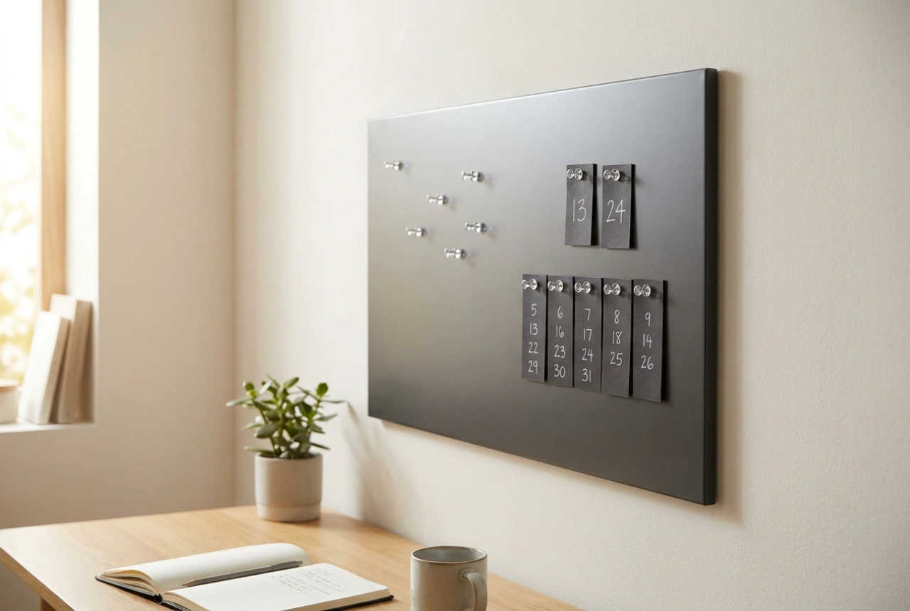 Como Utilizar Quadros Magnéticos de Parede para o Planeamento Doméstico